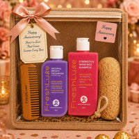 FreshLuxe Anniversary & Wedding Gift Hamper for Women - Gift for Wife | Box, Basket & Anniversary Hamper for Her | Skin Care & Self Care Kit - 1