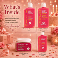 FreshLuxe 4-Piece Anniversary & Wedding Gift Hamper for Women - Gift for Wife | Box, Basket & Anniversary Hamper for Her | Skin Care & Self Care Kit - 2