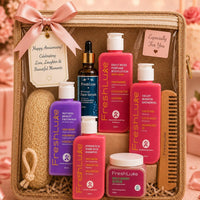 FreshLuxe Anniversary & Wedding Gift Hamper for Women - Gift for Wife | Box, Basket & Anniversary Hamper for Her | Skin Care & Self Care Kit - 13