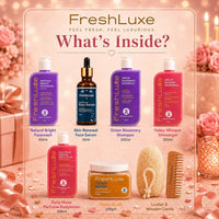 FreshLuxe Anniversary & Wedding Gift Hamper for Women - Gift for Wife | Box, Basket & Anniversary Hamper for Her | Skin Care & Self Care Kit - 14