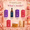 FreshLuxe Anniversary & Wedding Gift Hamper for Women - Gift for Wife | Box, Basket & Anniversary Hamper for Her | Skin Care & Self Care Kit - 14