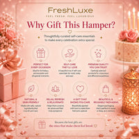 FreshLuxe Anniversary & Wedding Gift Hamper for Women - Gift for Wife | Box, Basket & Anniversary Hamper for Her | Skin Care & Self Care Kit - 20