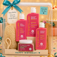 FreshLuxe Gift Hamper for Women - Gift Set for Woman | Box, Basket & Hampers for Women | Body Care Kit & Self Care Kit - 7
