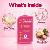 FreshLuxe Onion Rosemary Shampoo and Conditioner Combo for Hair Fall Control (Onion Rosemary Shampoo + Frizz Control Conditioner) 200ml + 200ml - 4