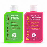 FreshLuxe Neem Anti Dandruff Shampoo and Conditioner Combo (Botanic Balance Shampoo + Frizz Control Conditioner) 200ml + 200ml - 1