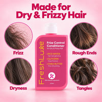 FreshLuxe Rice Water Shampoo, Conditioner & Hair Serum Combo for Dry & Frizzy Hair 200ml + 200ml + 50ml - 5