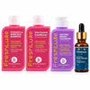 FreshLuxe Rice Water Hair & Skin Care Kit: Shampoo, Conditioner, Face Wash & 10% Niacinamide Face Serum Set of 4 - 1