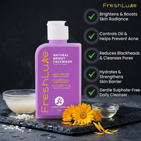FreshLuxe Rice Water Hair & Skin Care Kit: Shampoo, Conditioner, Face Wash & 10% Niacinamide Face Serum Set of 4 - 8