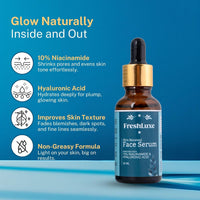 FreshLuxe Rice Water Hair & Skin Care Kit: Shampoo, Conditioner, Face Wash & 10% Niacinamide Face Serum Set of 4 - 9