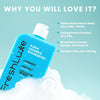 FreshLuxe Body Wash and Body Lotion Combo: Aqua Essence Exfoliating Shower Gel with Sea Salt + Daily Muse Brightening Perfume Body Lotion with AHA & Niacinamide 200ml + 200ml - 5