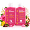FreshLuxe Body Wash and Body Lotion Combo: Jojoba Silk Rose Shower Gel with Jojoba Oil + Daily Muse Brightening Perfume Body Lotion with AHA & Niacinamide 200ml + 200ml - 1
