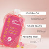 FreshLuxe Body Wash and Body Lotion Combo: Jojoba Silk Rose Shower Gel with Jojoba Oil + Daily Muse Brightening Perfume Body Lotion with AHA & Niacinamide 200ml + 200ml - 6