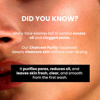FreshLuxe Charcoal Purity Face Wash for Men & Women 100 ml