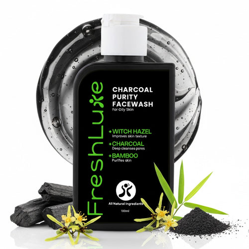 FreshLuxe Charcoal Purity Face Wash for Men & Women 100 ml