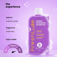 FreshLuxe Onion & Rosemary Growth Boost Shampoo for Men & Women 200 ml