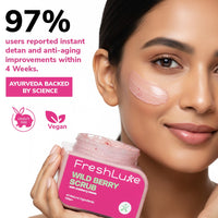 FreshLuxe Wild Berry Face & Body Scrub for Men & Women 200 g