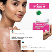 FreshLuxe Wild Berry Face & Body Scrub for Men & Women 200 g