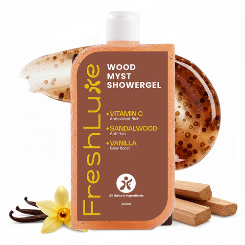 FreshLuxe Wood Myst Body Wash Shower Gel for Men & Women 400 ml