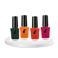 Asmee Gel Nail Polish Forest Green | Mustard Yellow | Carnation Pink | Orange Crush