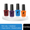 Asmee Gel Nail Polish Rich Ruby | Amethyst | Aquamarine | Mustard Yellow
