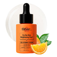 Ghar Soaps 10% Vitamin C Serum with Ferulic Acid & Saffron 30 ml – Brightening, Dark Spot Removal & Hydrating Face Serum for All Skin Types - 1