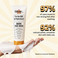 Ghar Soaps Swarg Face Wash | For soft and supple skin | With 16 Hyaluronic Acid Complex, Hydrolysed Milk Protein and Panthenol (Pro-Vitamin B5) | For All Skin Types 100ml - 4