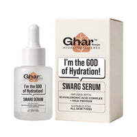 Ghar Soaps Swarg Serum | For intense skin hydration | With 16 Hyaluronic Acid Complex, Amino Acid Complex-17, Hydrolysed Milk Protein & Panthenol (Pro-Vitamin B5) | For all skin types (30ml) - 1