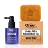 Ghar Soaps Rockstar Advanced Hair Growth Serum (30ml) + Magic Soap (100gm) Combo | For hair fall control & glowing skin | With Blue Pea & Saffron 130gm - 1