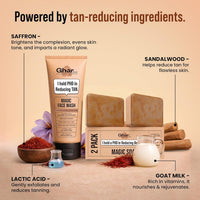 Ghar Soaps Magic De-Tan Face Wash & Sandalwood Saffron Bath Soap ( Pack of 2 ) | With Sandalwood, Saffron & Glutathione | Reduce Tan, Brightening & Glowing Skin | Handmade & Paraben-Free | For Men & Women 300gm - 4