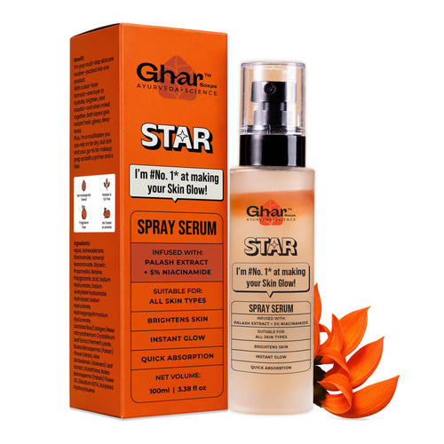 Ghar Soaps Star Spray Serum with 5% Niacinamide | Instant Glow Face Serum (100ml) - 1