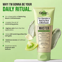 Ghar Soaps Master Clay Mask Cleanser | For reducing blackheads and whiteheads | With Green Tomato Extract & Kaolin + green clay | For all skin types - 9