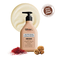 Ghar Soaps Gentle Exfoliating Hand Wash | For 99.9% germ protection and soft hands | With Glycerin, Walnut Shell Powder, and Saffron | For all skin types 200ml - 1