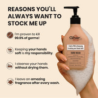 Ghar Soaps Gentle Exfoliating Hand Wash | For 99.9% germ protection and soft hands | With Glycerin, Walnut Shell Powder, and Saffron | For all skin types 200ml - 4