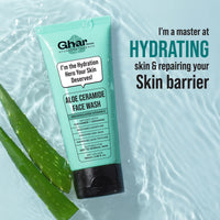 Ghar Soaps Gharsoaps Aloe-Ceramide Face Wash for Dry to Normal Skin | Hydration Hero with Ceramides, Cucumber & Vitamin E | Soothing & Moisturizing Cleanser | 100ml - 2