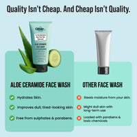 Ghar Soaps Gharsoaps Aloe-Ceramide Face Wash for Dry to Normal Skin | Hydration Hero with Ceramides, Cucumber & Vitamin E | Soothing & Moisturizing Cleanser | 100ml - 6