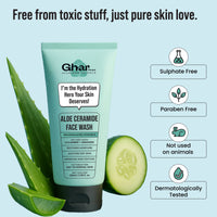 Ghar Soaps Gharsoaps Aloe-Ceramide Face Wash for Dry to Normal Skin | Hydration Hero with Ceramides, Cucumber & Vitamin E | Soothing & Moisturizing Cleanser | 100ml - 7