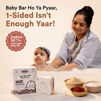 Ghar Soaps Magic Baby Bar | For Glowing Baby skin | With Ubtan + Malai + Kesar | pH 5.5 & dermatalogically tested (75g each) - 2