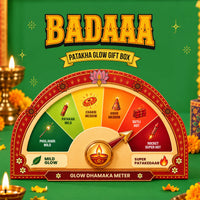 Ghar Soaps Bada Glow Patakha Kit | Diwali Gift Box | Magic Soap, Face Wash, Cream & Body Lotion | With Room Freshener, Chocolates & Seed Greeting Card 200gm - 6