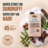 Ghar Soaps Magic Soap, Magic Face Wash & Headmaster Anti-Dandruff Shampoo Combo | Saffron, Sandalwood & Salicylic Acid | Tan Care, Skin Brightening & Scalp Care | For Men & Women 400 gm - 5