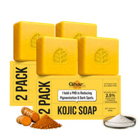 Ghar Soaps Kojic Acid Soap with Niacinamide for Pigmentation & Dark Spot (100g x 4 Pack) 400 gm - 1