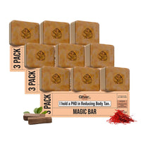 Ghar Soaps Sandalwood & Saffron Magic Bar For Skin Brightening & Glowing Skin (100g x 9 Pack) 900 gm - 1
