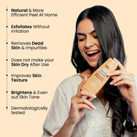Ghar Soaps Magic Brightening Peeling Gel Natural Dead Skin Remover & Hydrating Exfoliant Scrub