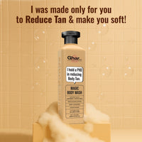 GHAR SOAPS Magic De Tan & Exfoliating Body Wash with Saffron & Lactic Acid- 250ml