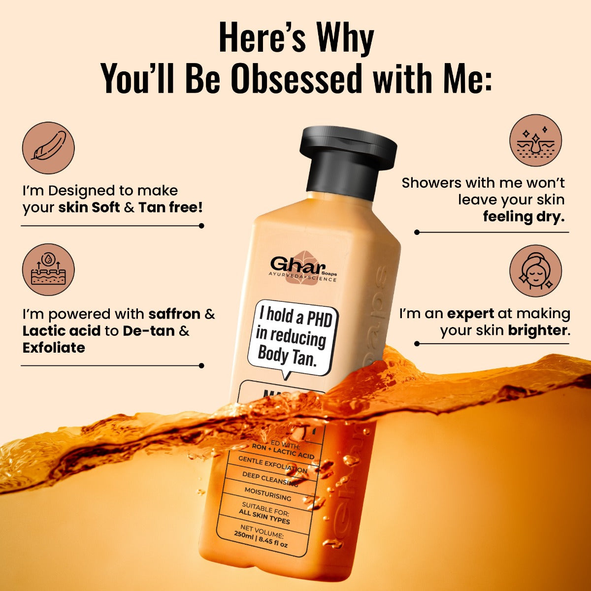 magic soap saffron glutathione vit b5 lactic acid Tan Troubles? Try Face Wash Tired of stubburn tanning stealing your glow? Meet your Glow Guardian Magic Face Wash With Saffron, & Glutathione, it reduces Ad Tiny beads, big glow