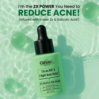 Ghar Soaps Salicylic Acid Serum 2X + Eraser 2X Formula | Acne & Pimple Eliminator | Deep Pore Cleanser & Oil