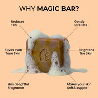 Ghar Soaps Magic Bar Sandal Wood And Saffron for DeTan and Glowing Brightening Skin