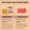 Ghar Soaps Magic Bar Sandal Wood And Saffron for DeTan and Glowing Brightening Skin