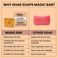 Ghar Soaps Magic Bar Sandal Wood And Saffron for DeTan and Glowing Brightening Skin
