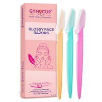 Gynocup Glossy Face Razor for Women Pack of 3
