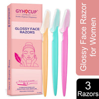 Gynocup Glossy Face Razor for Women Pack of 3